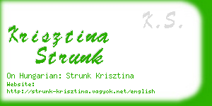 krisztina strunk business card